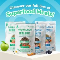 Healthybud Beef Meal Bites Freeze-Dried Dog Food, 14-oz Bag -Cozy Paws 992558 PT7. AC SS1800 V1702938489